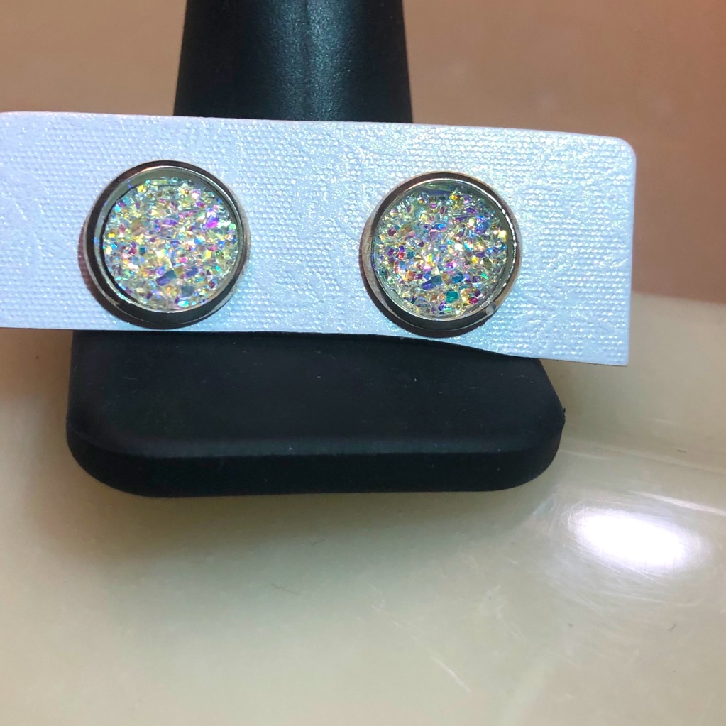 Brand New Lab Created Opal Earrings